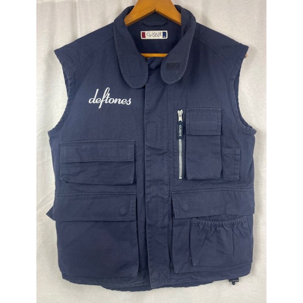 Deftones Vintage Jacket Vest Zip Sleeveless Metal Rock 2000s sz S/M